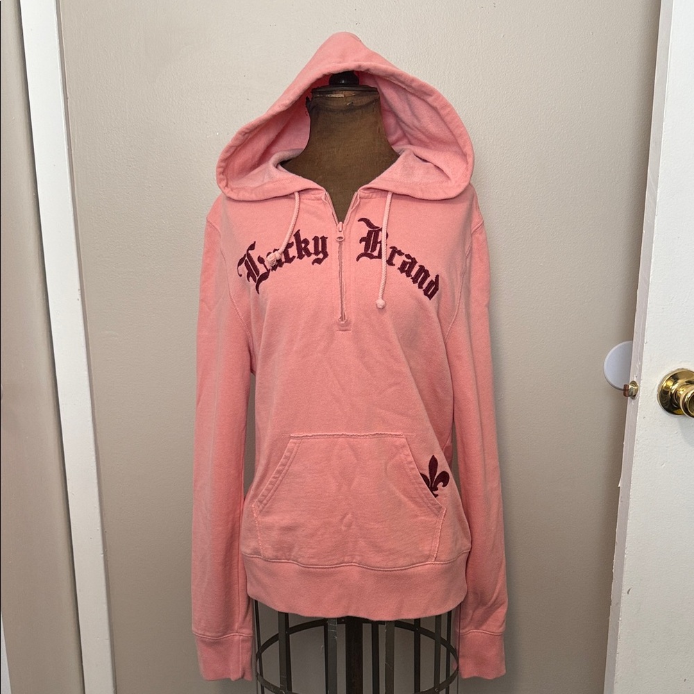 Lucky Brand Blush Pink Pullover Hoodie